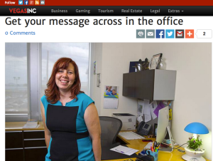  Get your message across in the office by Danielle Birkin. Image by Steve Marcus.